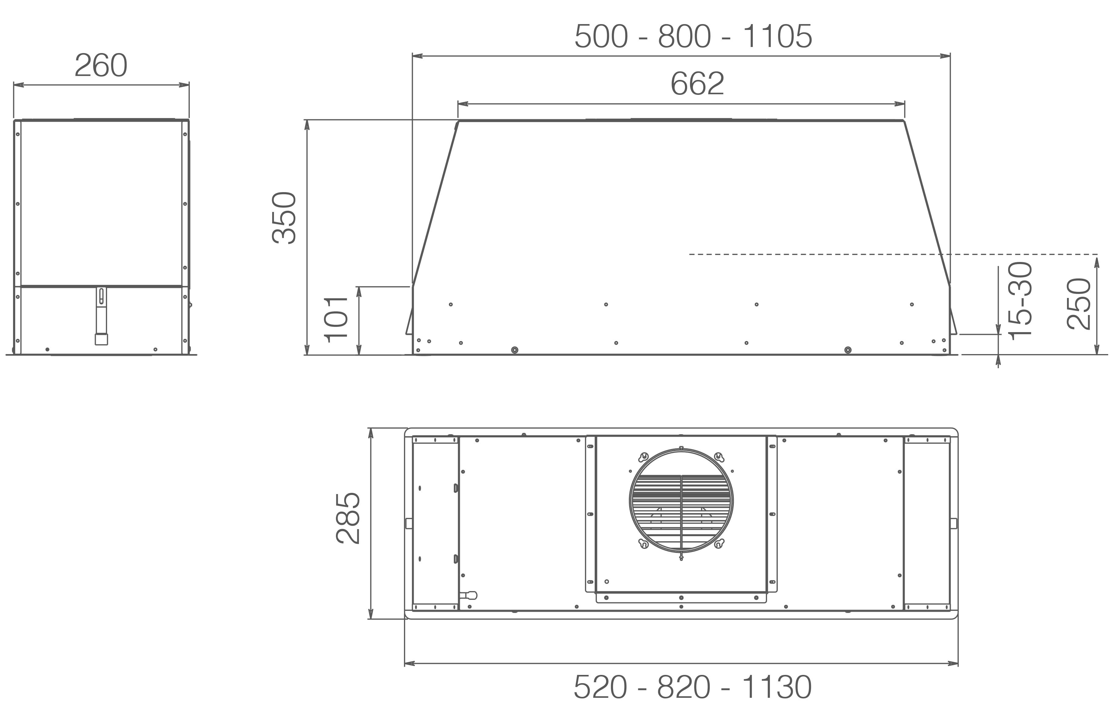 Габариты Elica CT35 Pro 1